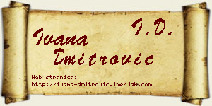 Ivana Dmitrović vizit kartica